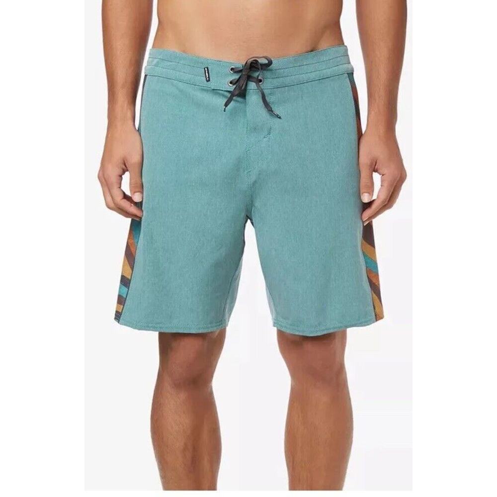 O’Neill Boardshorts Mens 30 Blue Green Hyperfreak Groovey Back Pocket Swim Surf